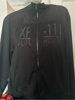 Men's express size XL Black Zip-Up Jacket